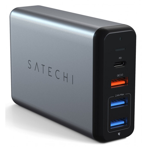 Зарядное Satechi USB-C 75W Travel Charger Space Gray (ST-MCTCAM)